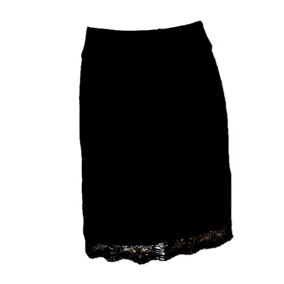 NWT Banana Republic Black Lace Lined Pencil Skirt Size 6 - Picture 1 of 5